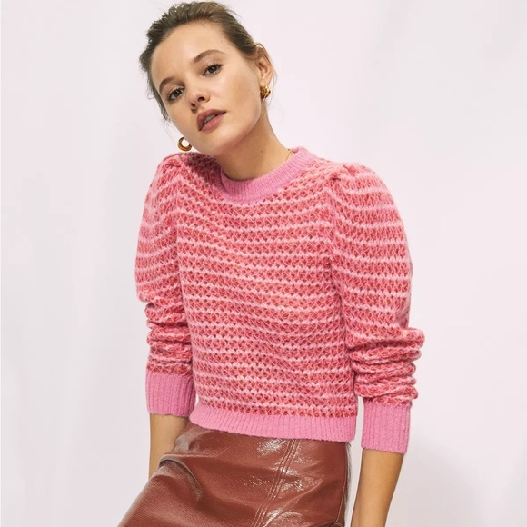 Aritzia Wilfred Nessa Alpaca Wool Pink Sweater, size medium - Picture 3 of 7